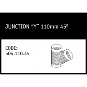 Marley Drainflo Junction Y 110mm 45° - 504.110.45